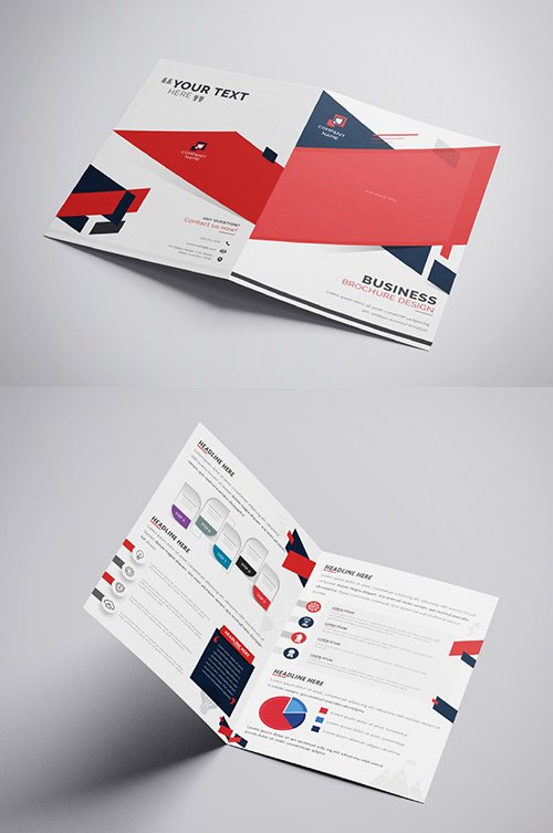 Red and Blue Business Brochure Layout 322876599