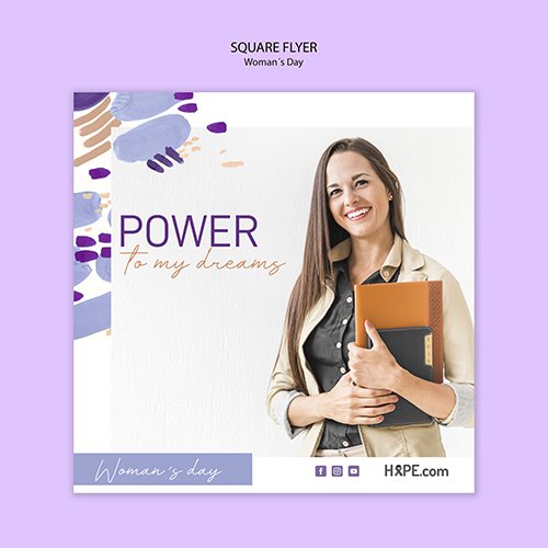 Womens day flyer PSD template