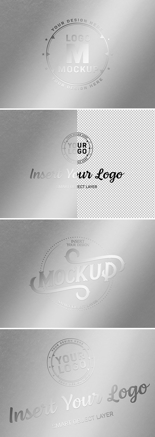 Download Reflecting Chrome Logo On Metal Plate Mockup 336442908 Mockups Free Psd Templates