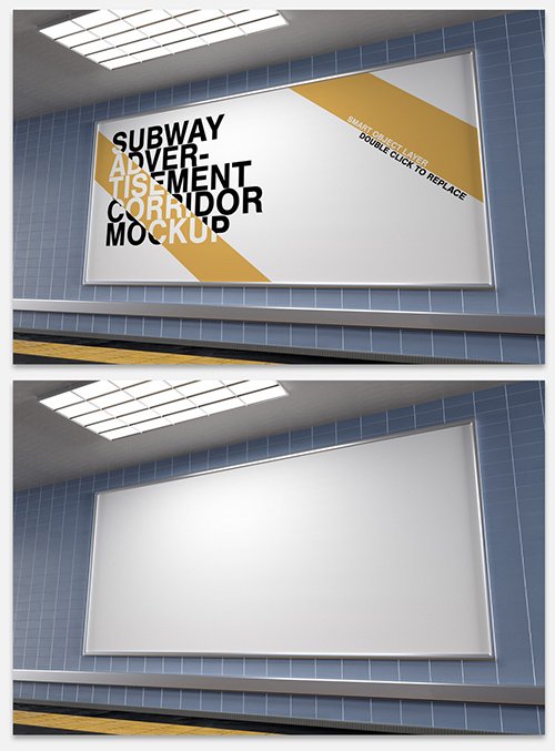 Mockup of Subway Corridor Poster 337382222