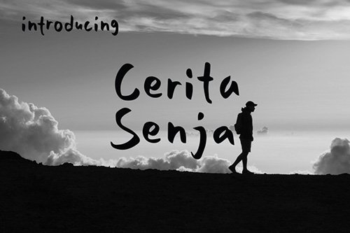 Cerita Senja Script Font