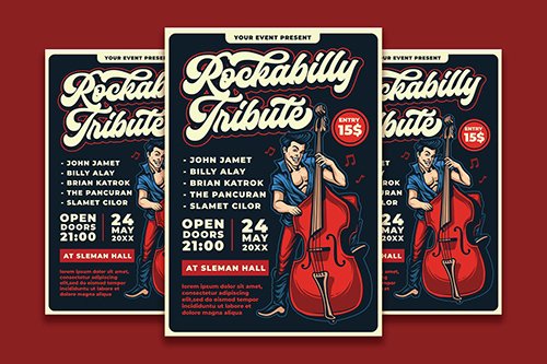 Rockabilly Show Flyer Template