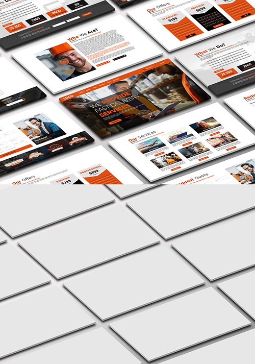 Array of Horizontal Screens Mockup 332987658
