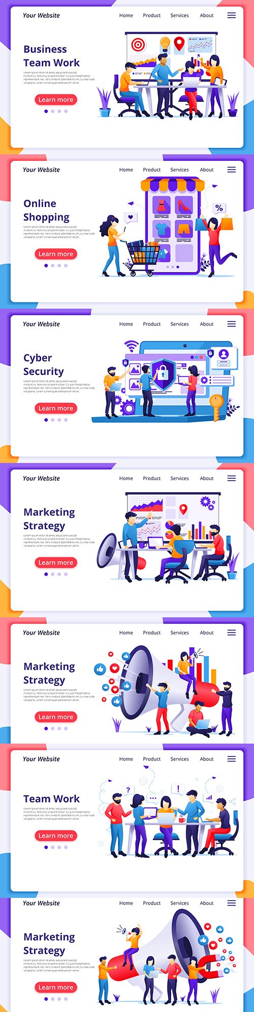 Concept business people working in office and shopping online