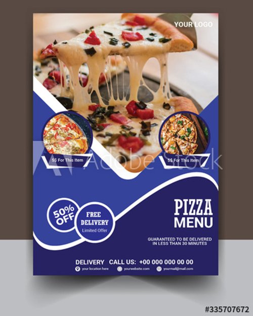 Pizza flyer template