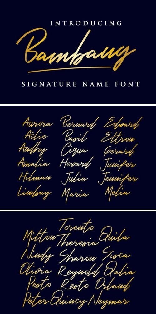 CM - Bambang - Signature Font 3397475