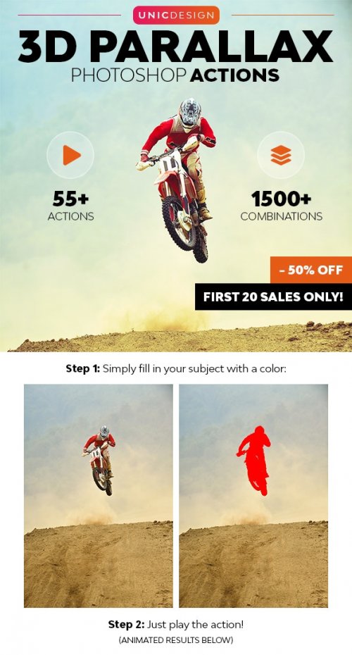 3D Parallax Animated Photoshop Actions 26308092