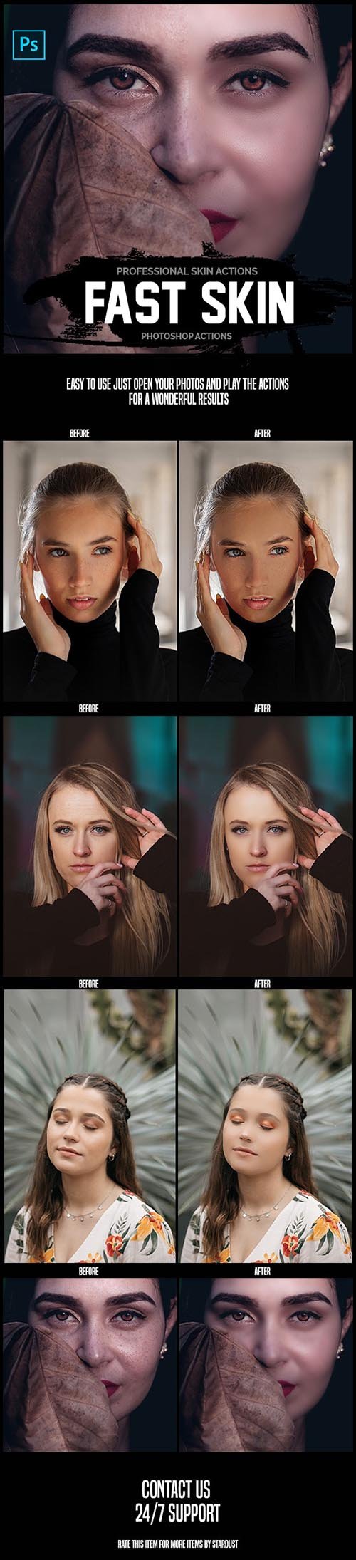 Fast Skin - Professional Photoshop Actions 26154963