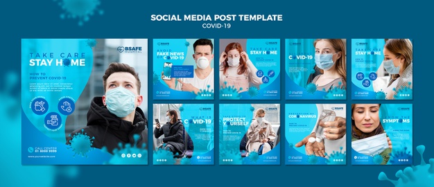 Coronavirus social media post template