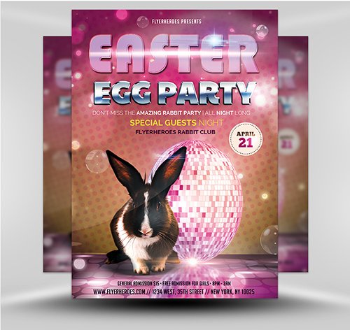 PSD Easter Party Flyer 4B