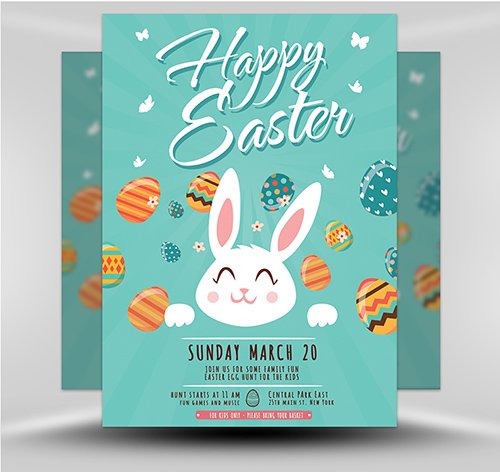 PSD Easter Party Flyer 2B