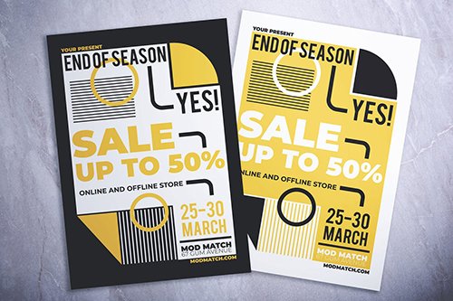 Geometric Sale Flyer PSD