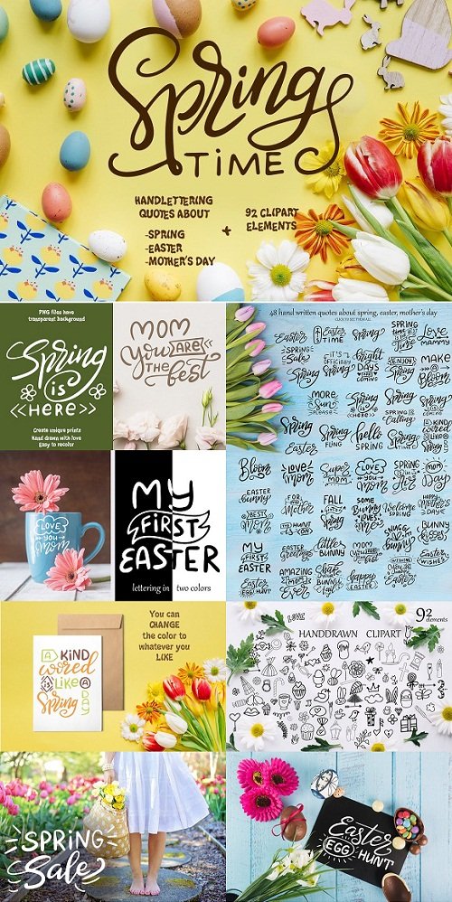Spring Kit - lettering+clipart - 2330913