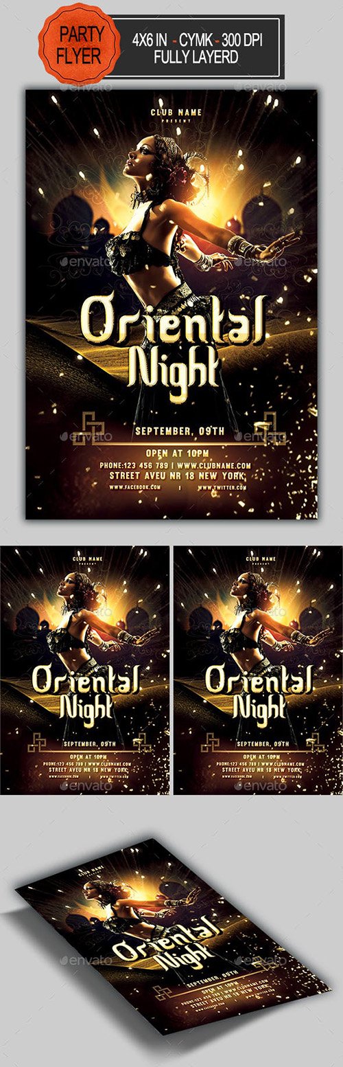 GraphicRiver - Oriental Night Flyer 23053399