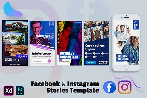 Creative Facebook & Instagram Stories Template