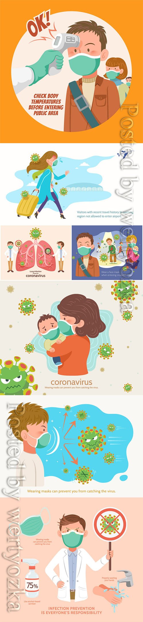 Coronavirus epidemic COVID -19 vector design illustration
