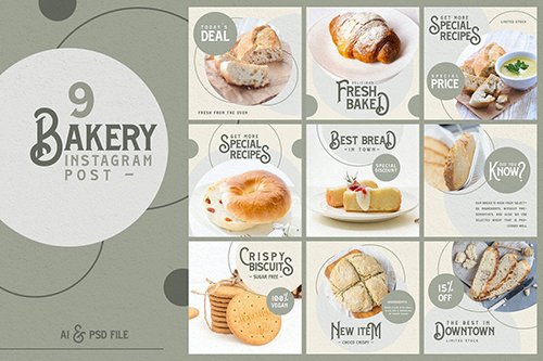 Bakery instagram Post Templates