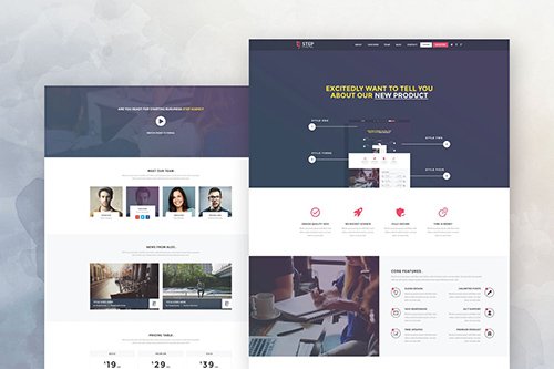 Step - Startup Landing Page Template