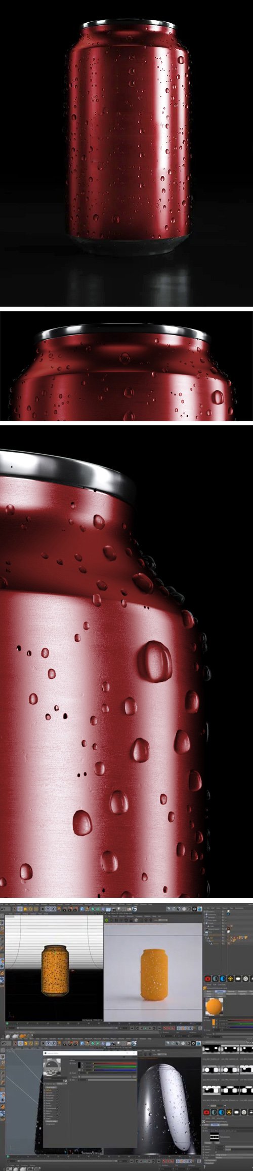 Red Soda Can PSD Mockup in 5K - Made with Cinema 4D !