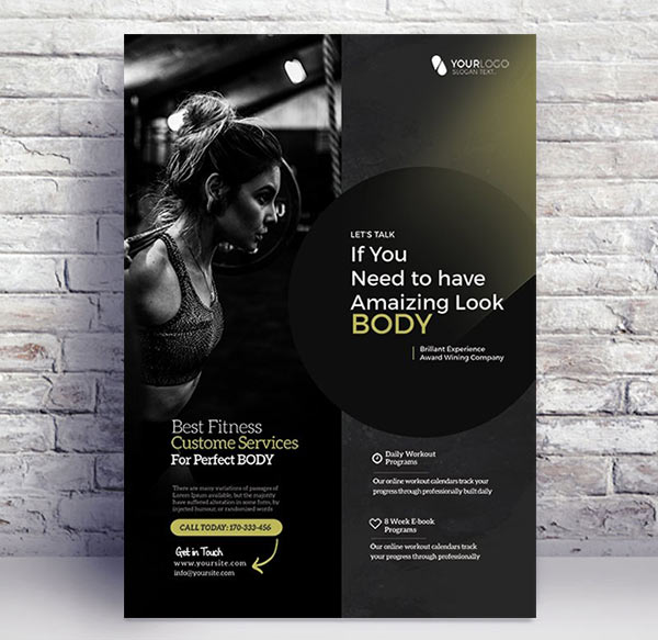 Creative Fitness PSD Flyer Template