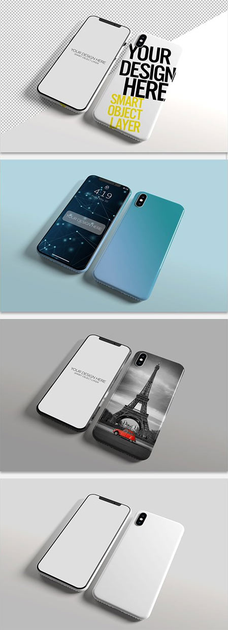 Smartphone Screen and Case Mockup