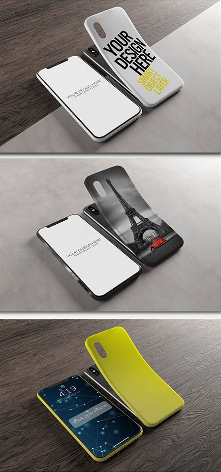 Smartphone Screen and Case Mockup
