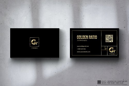 Golden Ratio Elegant Business Card Design