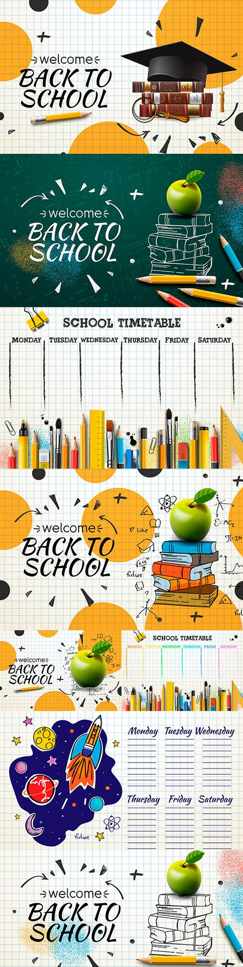 Back to school and accessories collection illustration 38
