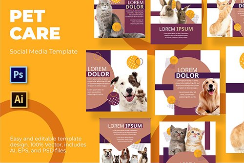 Pet Service Social Media Template 2