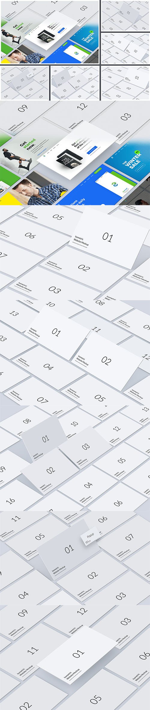 Isometric Website Mockup 1.0