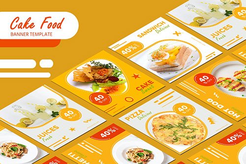 Cake Food Banner Templates