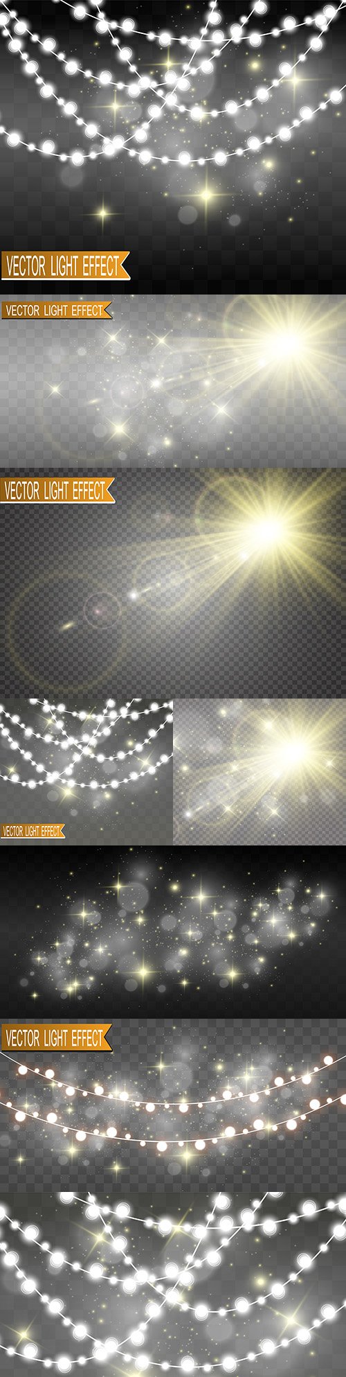 Special lens flash and beautiful sparks shine light effect