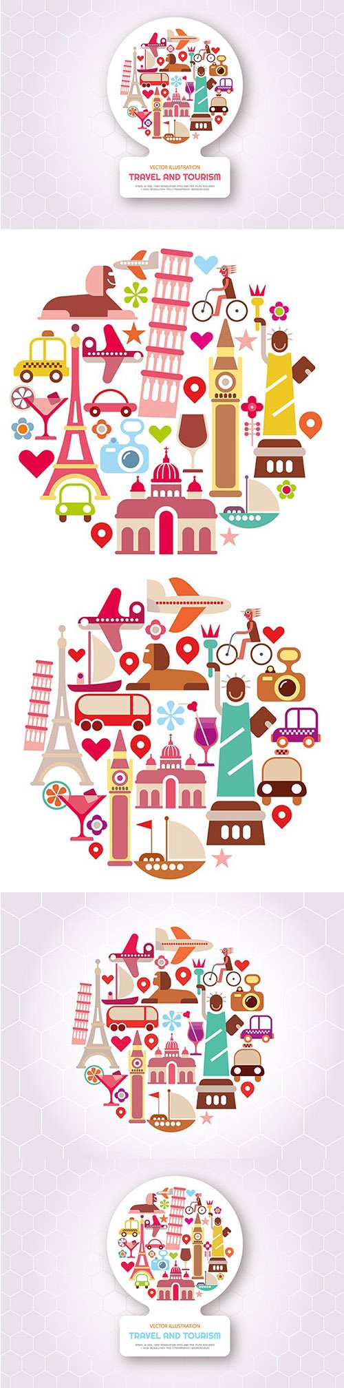 Travel and Tourism vector illustration