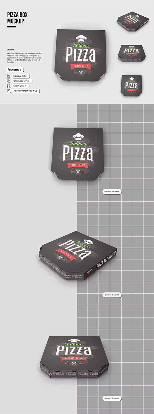 Pizza Box Mockup 9A7C3XZ