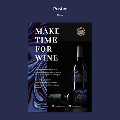 Flyer for wine business