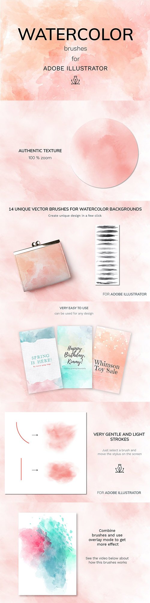 Vector Watercolor brushes