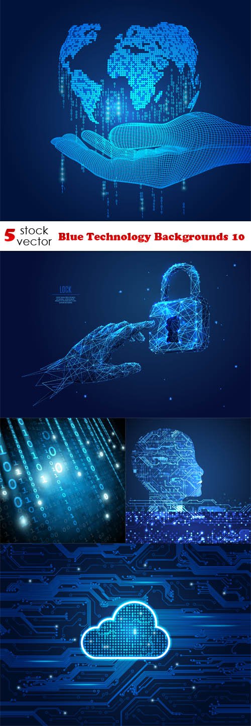 Vectors - Blue Technology Backgrounds 10