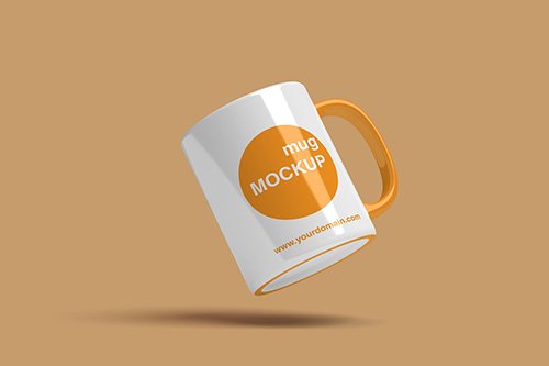 Flying Mug Mockup