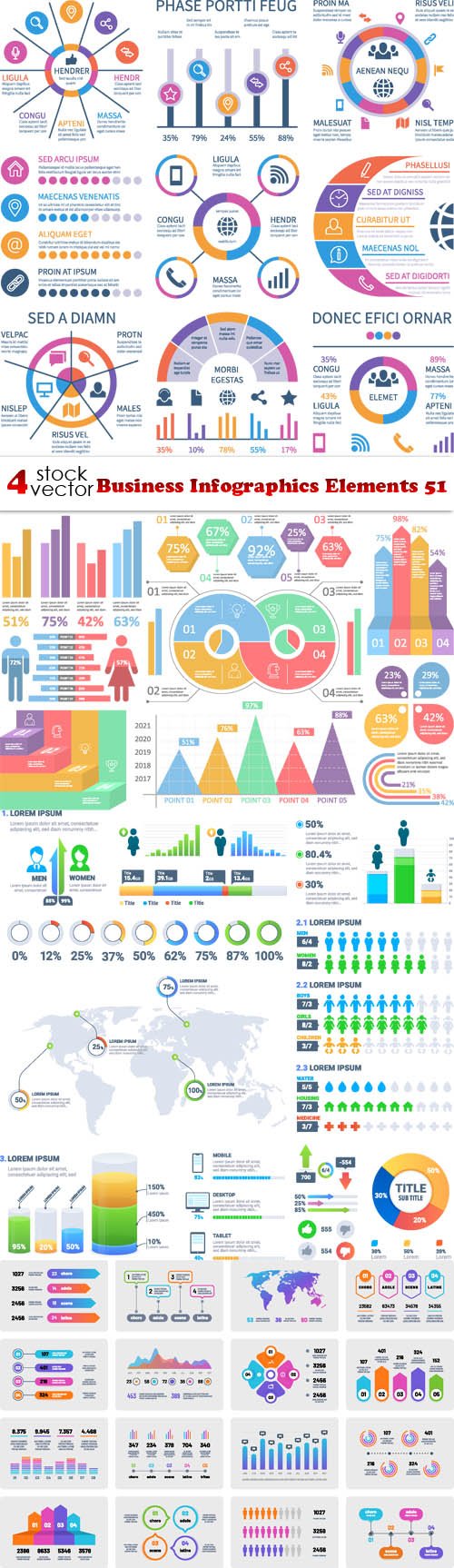 Vectors - Business Infographics Elements 51