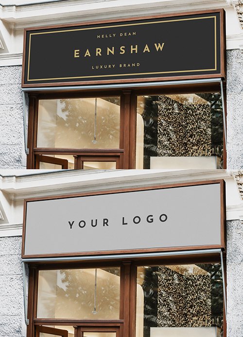Big Entrance Sign Mockup on Concrete Wall 344298313