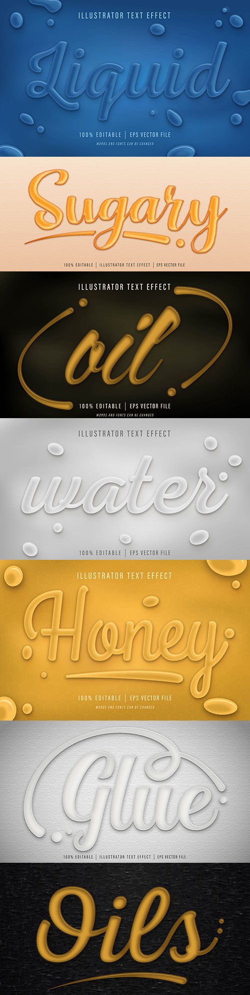 Editable font effect text collection illustration design 85