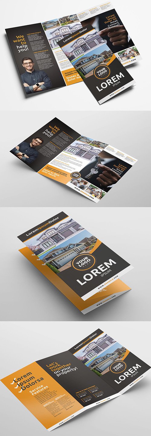 Trifold Brochure with Modern Layout 319811802