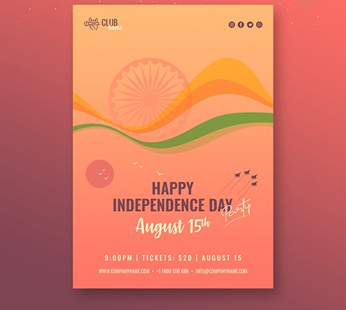 Independence day PSD poster style