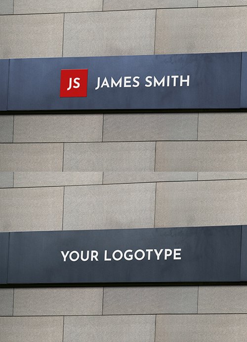 Outdoor Mounted Entrance Sign Mockup 344300293