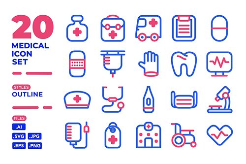 Medical Icon Set (Outline)