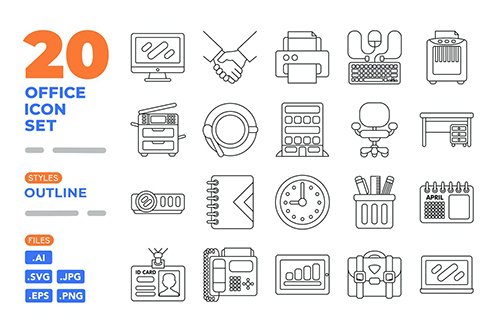Office Icon Set (Outline)