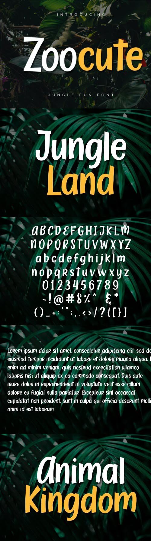 Zoocute Jungle Fun Font
