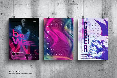 Music Event Big Poster Design Set