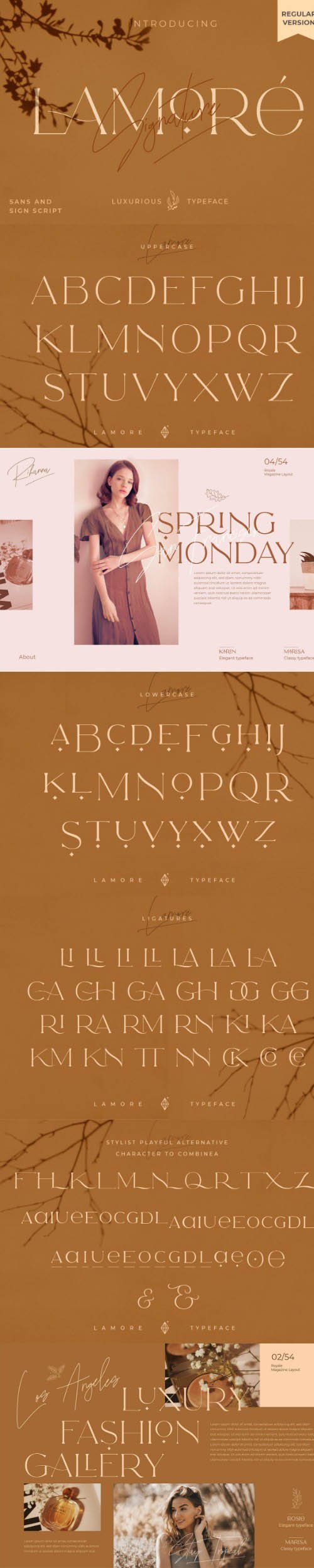 The Lamore Sans & Script Typeface- Regular Version