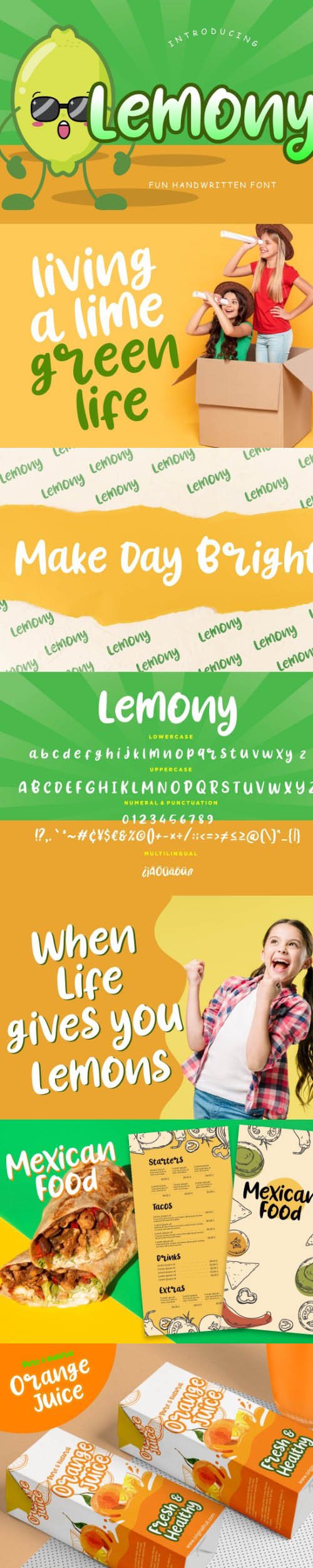 Lemony Fun Handwritten Font